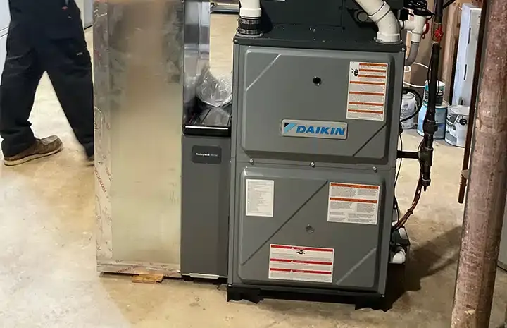 Furnace installation in Monroe Township, NJ.