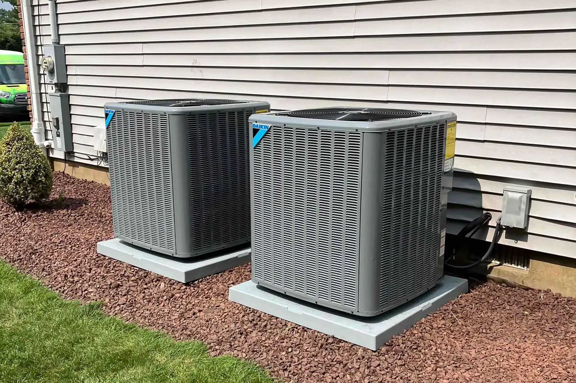 RA Nichols outdoor air conditioning unit installation