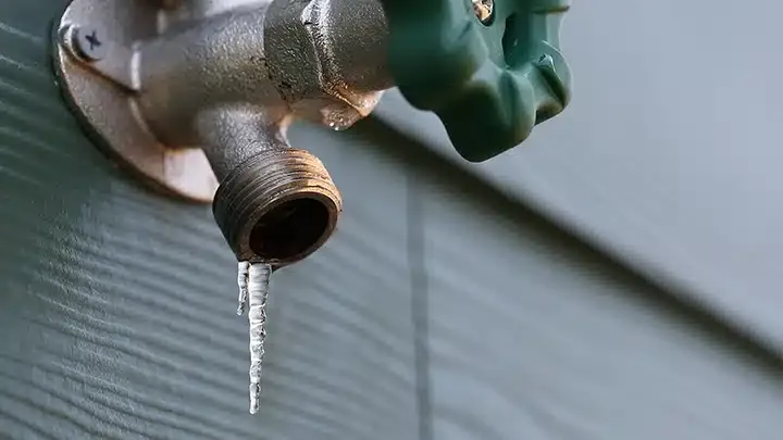 Frozen pipe in Monroe Township, NJ.