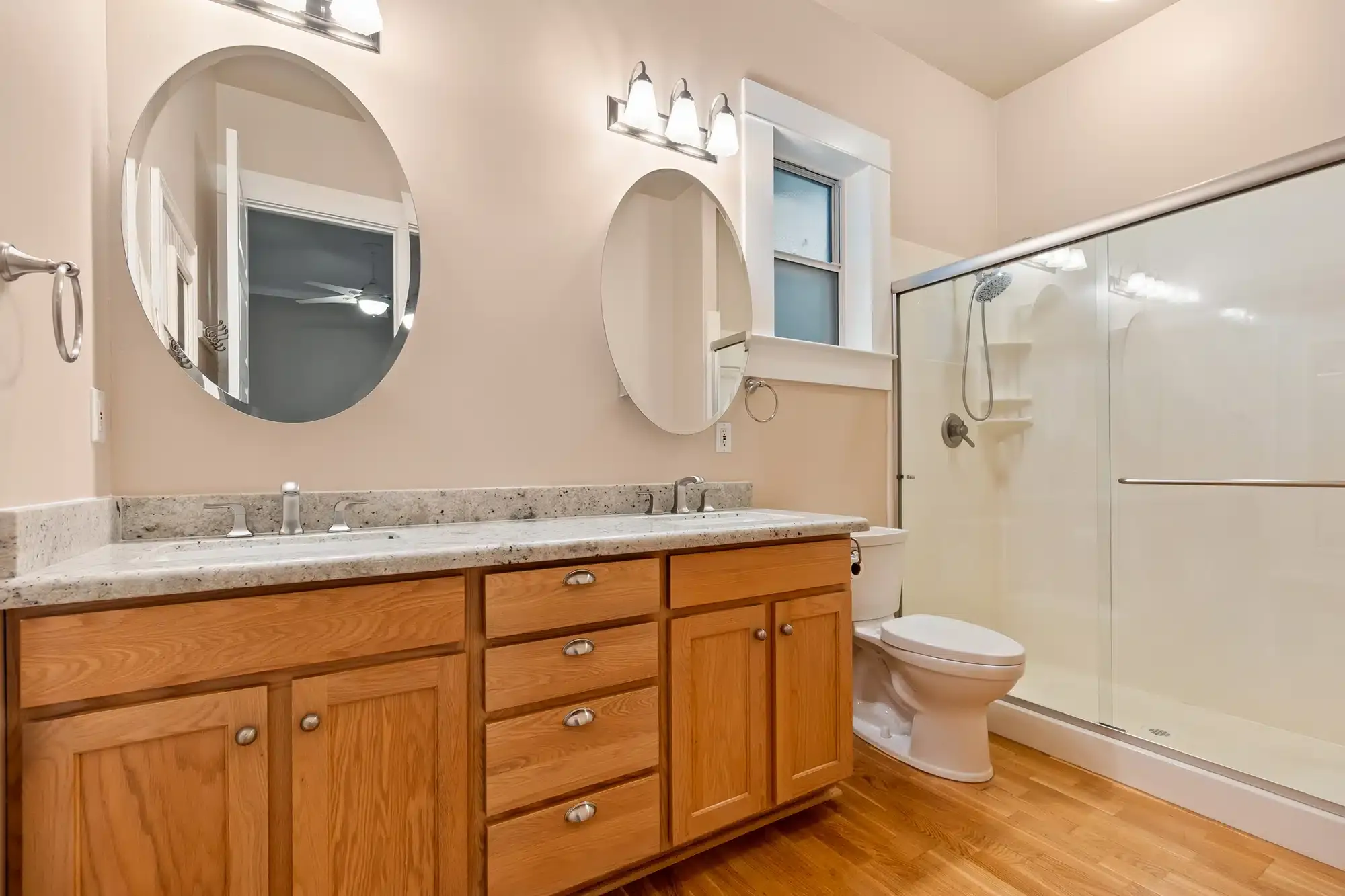 Granite countertop and new bathroom plumbing in residential home in Monroe Township, NJ.
