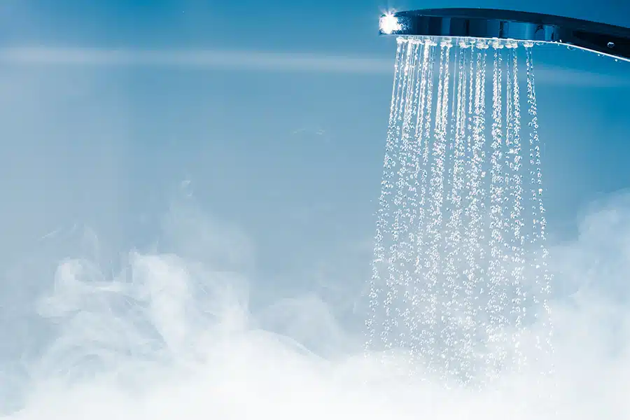 hot water in shower